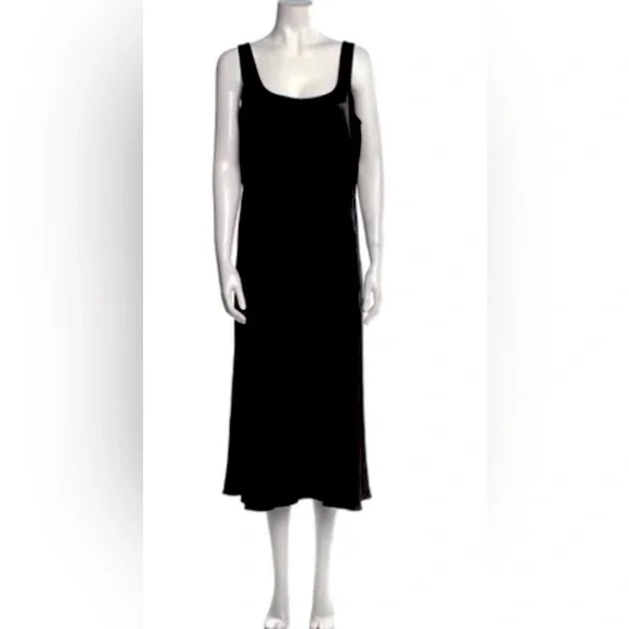 Vince - Scoop neck Midi Silk dress - Picture 1 of 6